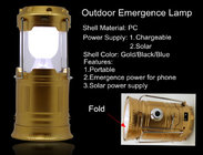 Outdoor camping flashlight solar rechargeable emergency lamp LED light  YJ103