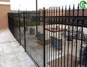 cheap black powder coated used wrought iron fence panels for sale
