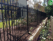 decorative tubular steel fence panels black garrison fencing Australia