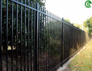 decorative tubular steel fence panels black garrison fencing Australia