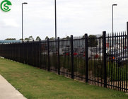Powder coated field guard fencing design ornamental 3 rail commercial fence