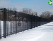 pedestrian walk 3 rail fence panels ornametal picket fence with post