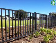 See through spear top tubular steel fencing design library security fencing