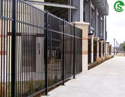 See through spear top tubular steel fencing design library security fencing