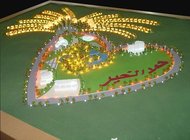 Large Master Planning City Design Model , led lights building scale model maker