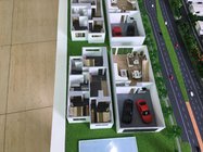 Physical scale model with interior furniture model layout landscape