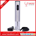 Automatic CordlessRechargeable Electric Wine Bottle Opener With Foil Cutter Base with LCD Logo Display Sliver