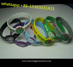 promotional printed fashion glowing in the dark silicone wristband