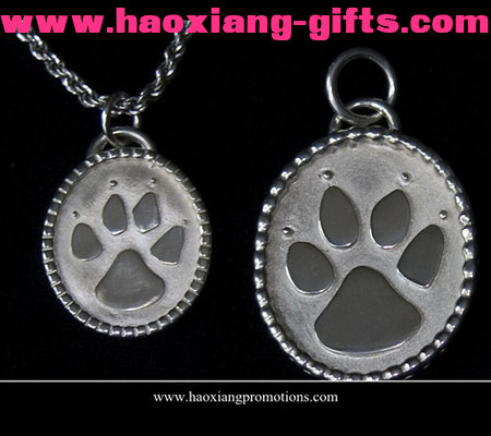 Round Paw Dog Pet ID Tags Disc Dog tag or Cat tag Engraved Custom LOGO