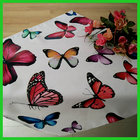 Hot selling four seasonal100% Polyester printed flower tablecloth made in BSCI audit China factory with small MOQ