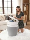 2024 new design Tall Extra Large Storage Basket with Lid, Cotton Rope Storage Baskets, Woven Laundry Hamper with Cover