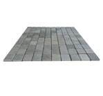 Cheap Price Polished Grey Wooden-vein Mosaic Tiles For interior Wall Export By Factory
