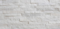 Nature Wall Panel/Cladding White Quartzite Stackstone 10X36X0.8-1.3 Cm In Stock With Fast Delivery