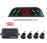 Wireless Car Reversing backup Parking Kit Buzzer Alarm LED Display Parking Sensor 4 rear parking sensors