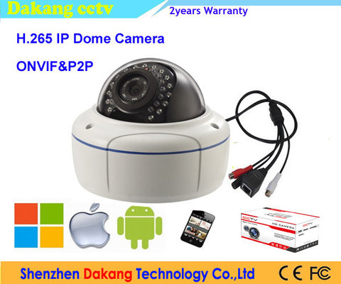 China Vandal Security HD IP Camera 2 Way Audio H.265 1080P P2P ONVIF supplier