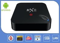 China Quad Core MX3 4K Android Smart IPTV Box With Reset Key Support YunOS H.265 Decoder distributor