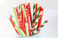 2018 new design food grade striped paper straws party drinking straws