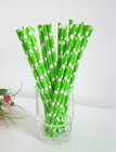 6.0*195mm food grade dot paper straws party supplies paper drinking straws