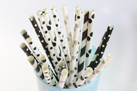 6.0*195mm food grade dot paper straws party supplies paper drinking straws