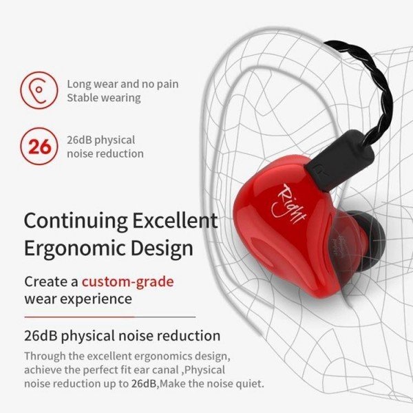 Dynamic Units KZ ZS4 Exchangeable Cable Design and Professional High Fidelity In Ear Headphones supplier