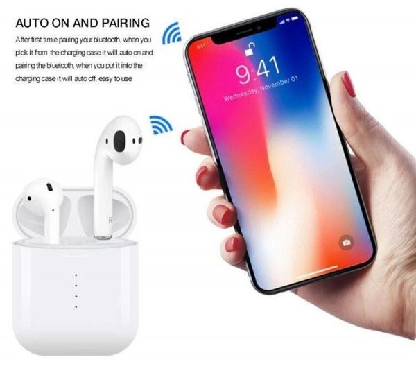 Earphone wireless charging Siri Double Ear hands-free call BT5.0 bluetooth wireless Earbuds i10 supplier