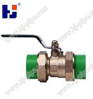 Plastic pipe fittings PPR brass ball valve with double union