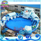 Portable Inflatable Water Park With Big Pool And Slide For Sale