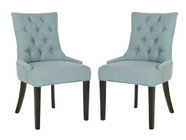 China High back wing back and tufted design fabric dining chair with button tufted manufacturer