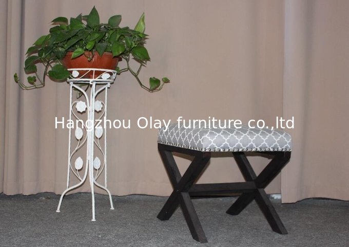 Home goods ottoman fabric ottoman stools X wood leg ottomans folding ottoman