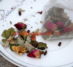 China natural lotus leaf rose flower tea triangle teabag supplier