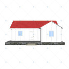 Heya-2B05-A China 2 room sandwich panel house prefabricated villa construction design
