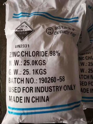 China Battery grade Zinc Chlorde,98% 96%Zinc Chloride,Zinc Chloride manufacture,Zinc Chloride factory supplier