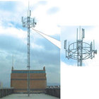 Hot dip galvanized roof top guyed mast, telecommunication tower, telecom tower, lattice angle steel tower