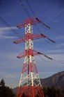 230kv double circuit suspension tower, tramsmission line steel tower, lattice angle steel tower