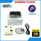 Best home surveillance 1080p wifi hidden camera App Real-time Video Remotely Wireless P2P IP camera smart alarm clock