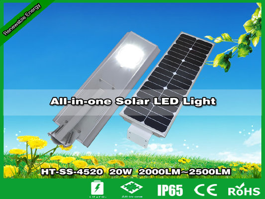 China Hitechled 20W Smart All-in-one Solar LED Street Light | Farola Solar De Jardin HT-SS-4520 supplier