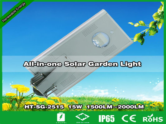 China Hitechled 15W Integrated Solar LED Garden Light, Alumbrado Publico Solar All In One supplier