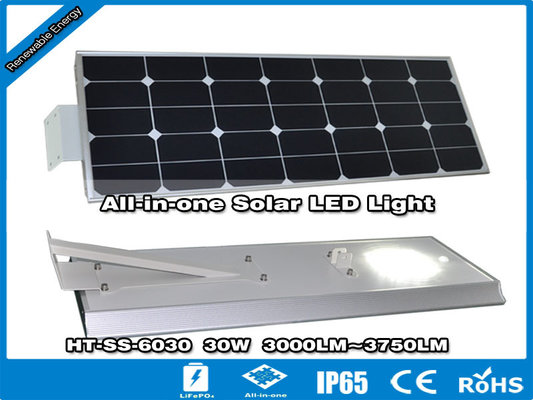 China Luminaria Solar Integrada|Hitechled 30W Smart All-in-one Solar LED Street Light supplier