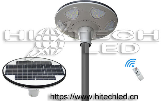 China HT-SG-UFO30,30W Smart UFO all in one integrated solar street light, 360 degree lighting solar garden light supplier