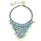 Customized professional Zinc Alloy  Fancy Colorful Collar Necklace
