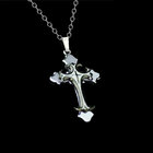 New Fashion wholesale chain necklace Custom made pendants stainless steel cross pendant necklace cross pendant