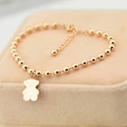 Stainless steel jewelry 18 k rose gold bracelet with adjustable length panda beads bracelet manufacture