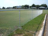 PVC Coated green Chain link fence (diamond fence)/ galvanized chain link fence used in playground