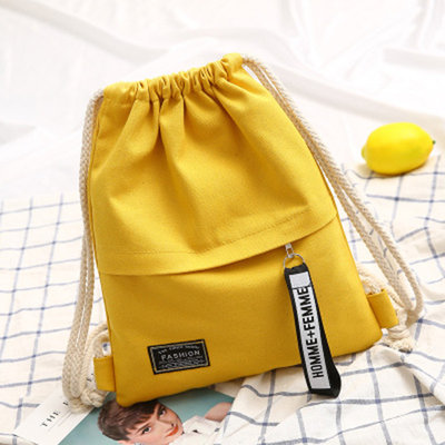 China Korean drawstring, rucksack, women's bag, trend, mori ladies backpack, ribbon, minimalist student bag supplier
