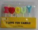 I LOVE YOU letters candles birthday cake candles Wedding Cake candles supplier