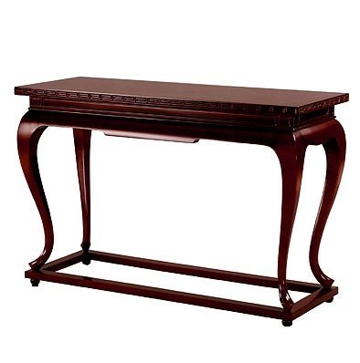 China Pedestal Style Wood Console Table With Distressed Finish Gold Leaf Glass Table supplier