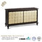 Luxurious Antique Walnut Wood Console Table With Gold - Leaf For Villa Lobby supplier