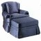 Cushion Fabric Sofa Skirt Upholstered Chair With Ottoman , Modern Chair And Ottoman supplier