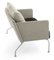Nordic Style Soild Wood  Backrest Hotel Room Sofa Upholstered Stainless Steel Frame supplier