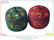 Africa embroidered wool cap  /  Africa Muslim embroidered wool cap